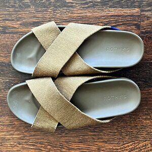 Rothy's Weekend Slide, Olive, Size 10, like new
